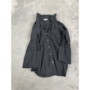 Standard James Perse Long Sleeve Button Down Women's Size 2 Medium Black